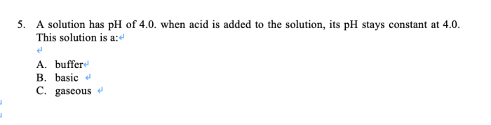 A solution with a ph of 3.6 would be