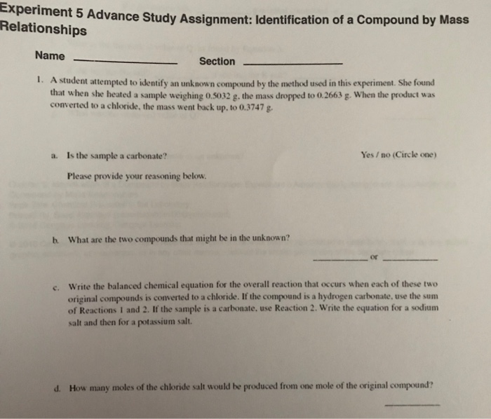 Experiment 5 advance study assignment answers