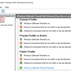 Inbound connections that do not match a rule are blocked