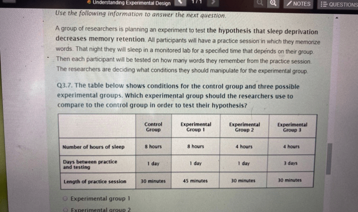 Graded experimental section transcribed